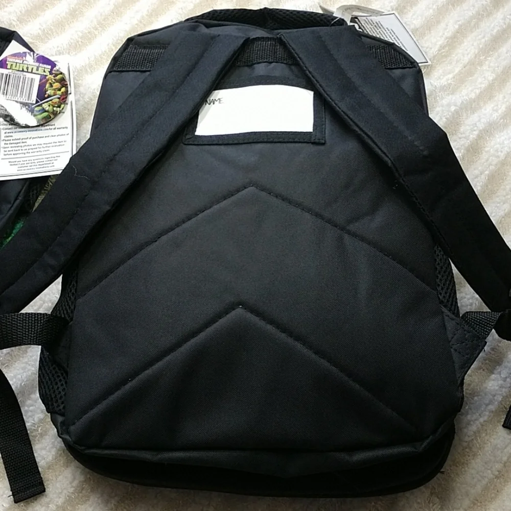 NEW Kid's Backpack Teenage Mutant Ninja Turtle 16" Sewer Shell Mesh Side Pockets - Picture 4 of 8